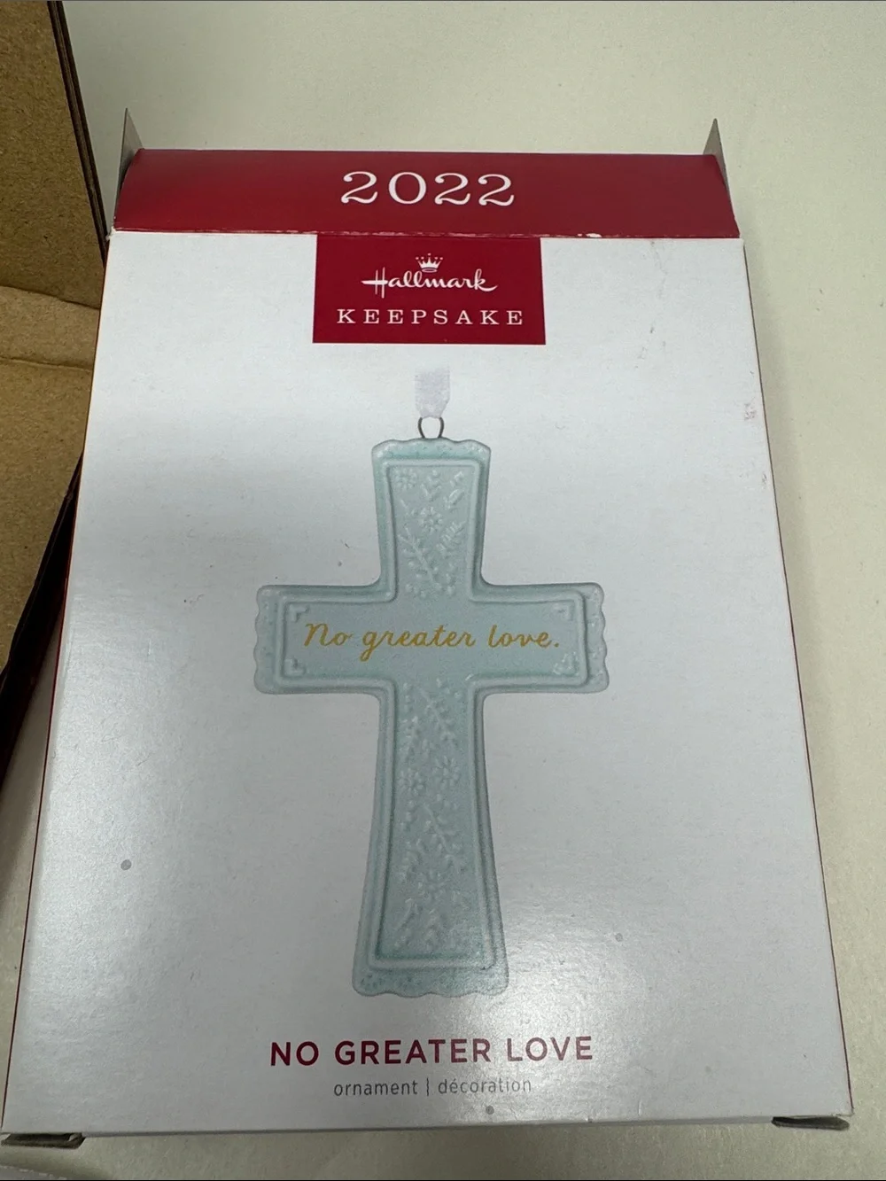 2022 HALLMARK CHRISTMAS ORNAMENT CROSS NO GREATER LOVE CHRISTIAN RELIGIOUS